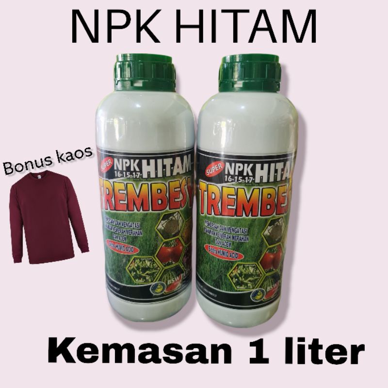 pupuk cair NPK hitam untuk mengatasi tanaman stress pada tanaman kemasan 1 liter