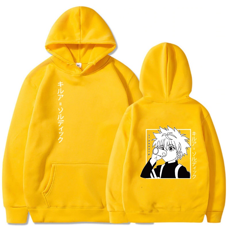 Killua Zoldyk  Jumper Hoodie II Sweater Hoodie Anime II Sweter Oblong Topi Sz M - XL ( Pria &amp; Wanita / Anak &amp; Dewasa )