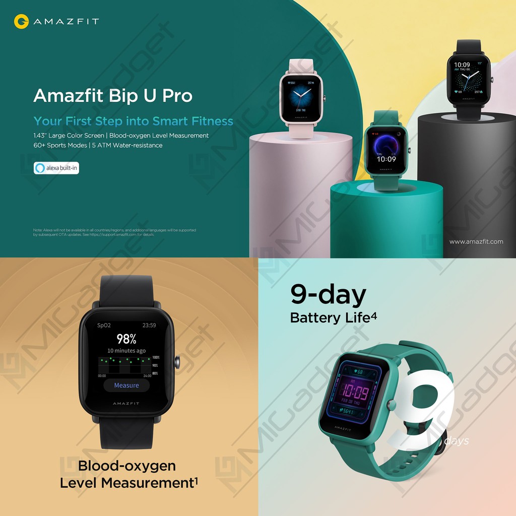 Amazfit Bip U Pro Smartwatch Sport Jam Tangan Digital Smart Watch