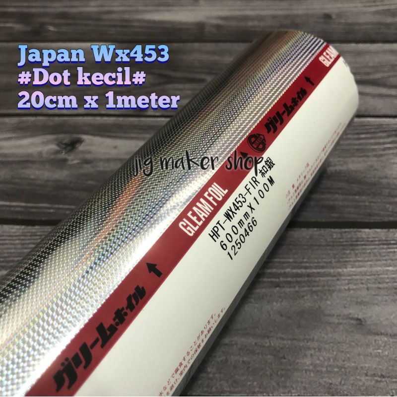 hologram hot stamping foil lure dan metal jig- GLEAM/ JAPAN ORIGINAL- lebar 20cm- motif dot kecil