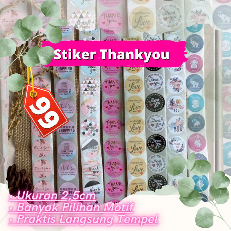 

(HARGA SATUAN) CETAK STIKER THANK YOU MURAH PREMIUM | THANKYOU CARD | LABEL THANKYOU