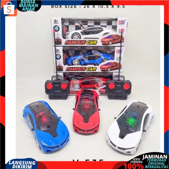 RC SPORT CAR 3D Light famous berlampu / Mainan Mobil Remote Control  Ada Lampu Disco Menyala V55