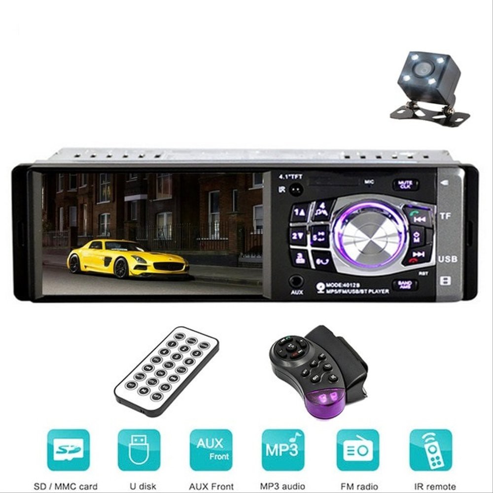 Promo Tape Mobil Single Din 4.1 Inch FM video player Radio Rear Camera - 4012B Murah Berkualitas