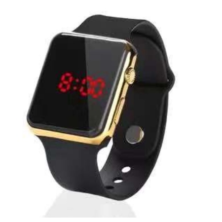 NunuLisaTan - Jam Tangan Wanita Import Murah JAM Wanita korea-LED HITAM LIS GOLD