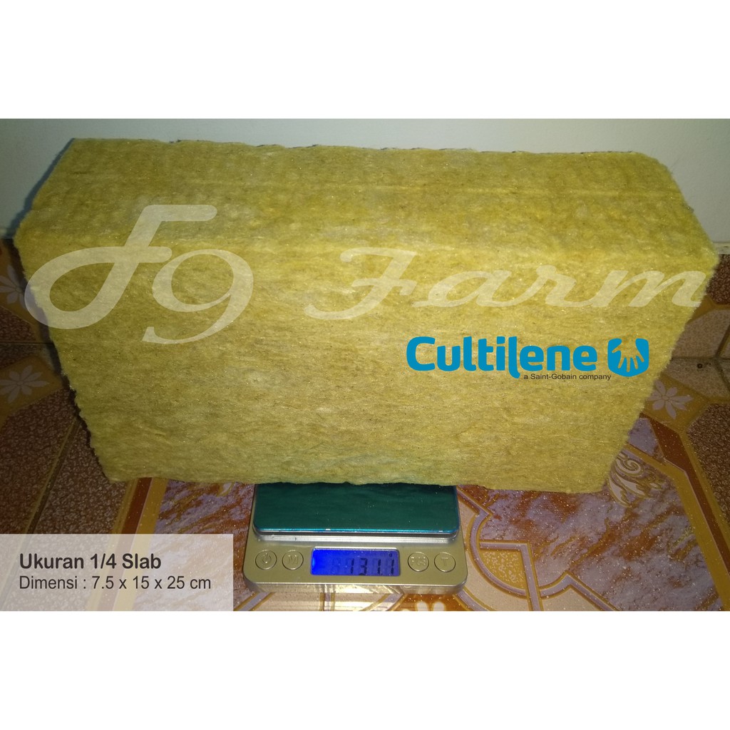 Rockwool Hidroponik Cultilene, Media Tanam Hidroponik 1/4 Slab