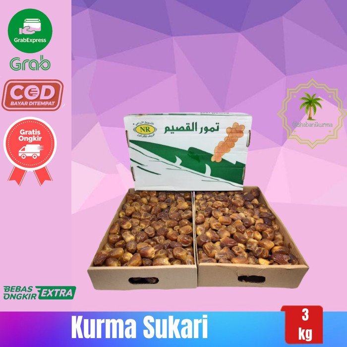 

KURMA SUKARI AL MADINAH 3 KG / FREEE SIWAK / KURMA RAJA / KURMA BASAH