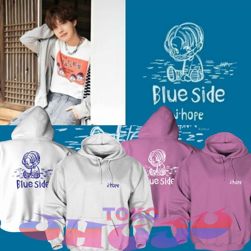 Jaket Hoodie Jumper BTS J hope Blue Side