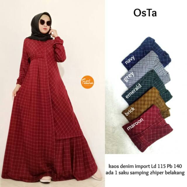 Gamis kaos import halus adem