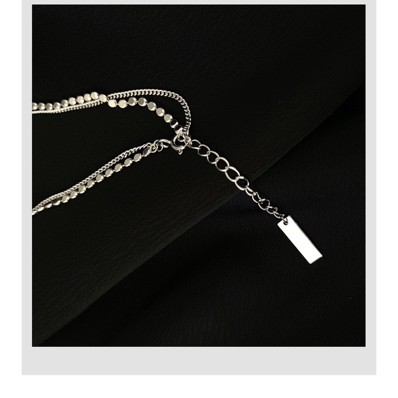 Gelang Kaki Model Lapis Ganda Bahan Stainless Steel 925 Untuk Wanita