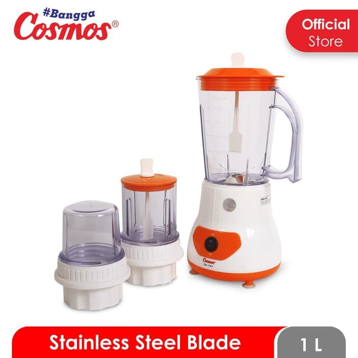 COSMOS Blender 3 Tabung Plastik 1 Liter CB 172P - Garansi 1 Tahun