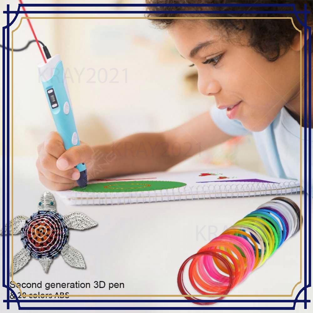 3D-PEN2 Pena Magic Drawing Printer with 9 Meter PLA Filament - DW-G2