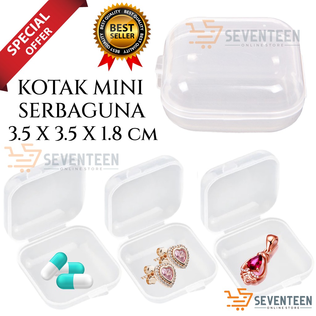 KOTAK MINI KECIL TEMPAT PERHIASAN ANTING MEMORY CARD EARPLUG KOTAK PLASTIK SERBAGUNA MINI BOX