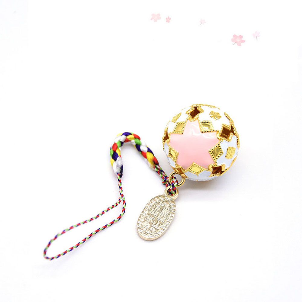 Needway  Japanese Keychain Cherry Blossoms Key ring Accessories Bring Good Luck Gift Charm Fashion Guardian Bell Jewelry/Multicolor