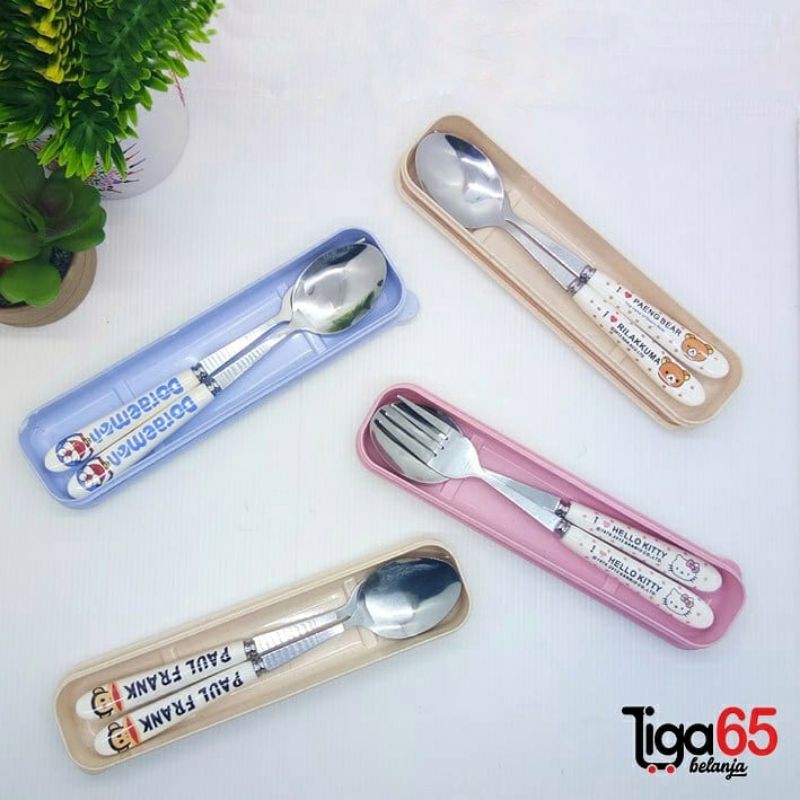 Alat Makan / Sendok Garpu Set / Stainless Steel / Sendok Garpu Portable / Sendok Garpu 6020