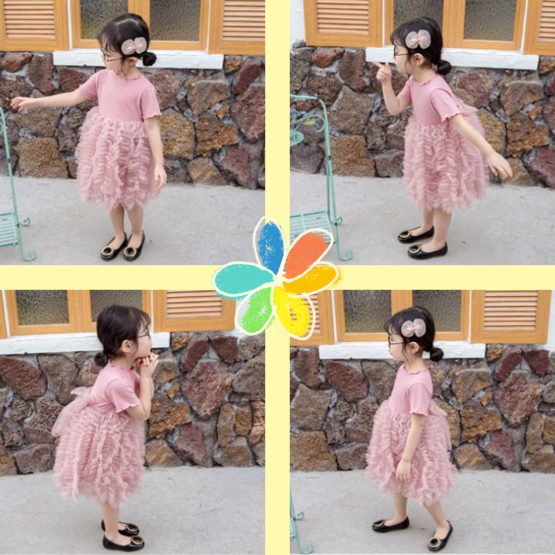 [PRINCESS KESLI]0-7tahun Dress anak perempuan Gaun pesta rok anak Suit Korean Fashion Cartoon Princess Dress