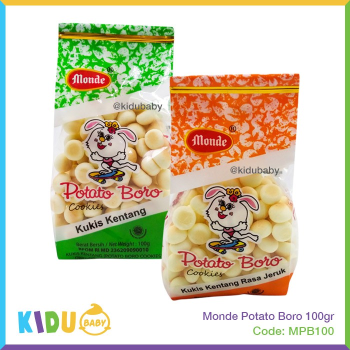 Biskuit Bayi &amp; Anak Monde Potato Boro 100gr Cemilan Anak Sehat / Kidu Baby