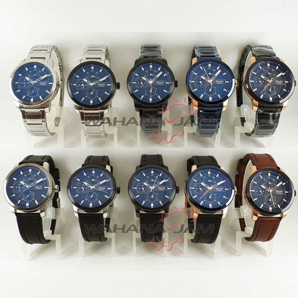 Alexandre Christie AC 6562 BF / Jam Tangan Wanita AC6562 Alexander Wanita Rantai Kulit Original