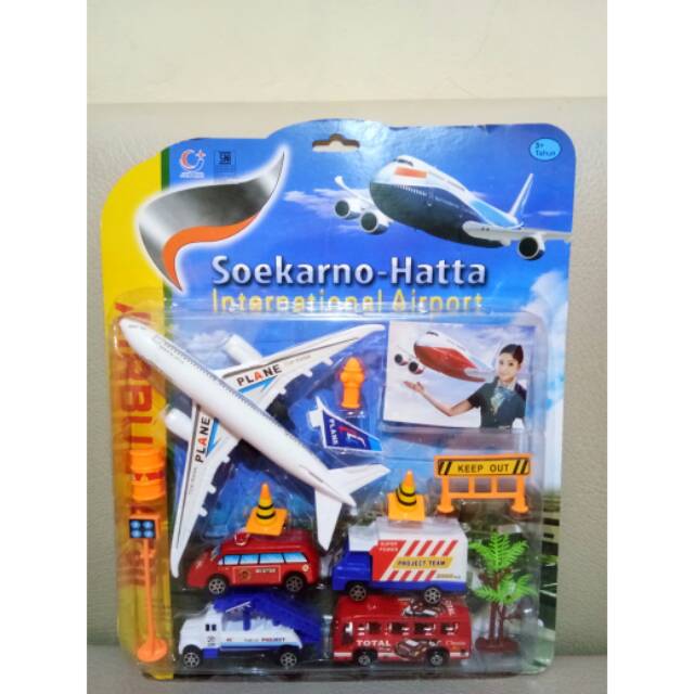 Mainan Soekarno-Hatta International Airport | Miniatur Bandara Udara | Diecast Pesawat