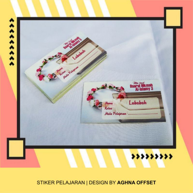 

Stiker Pelajaran Sekolah - Stiker Nama bisa custom nama dan gambar