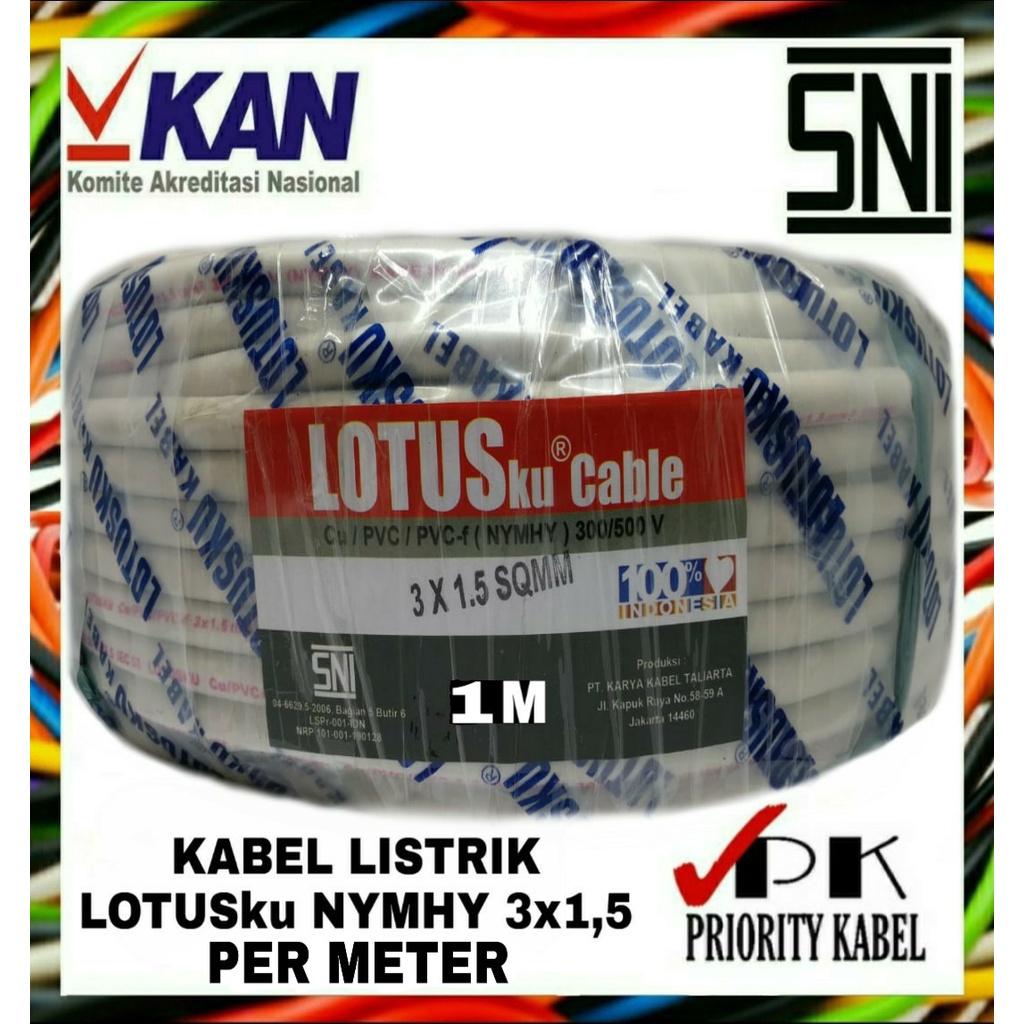 Kabel LOTUSku NYMHY 3x1,5 3x1.5 (Per 5 meter)