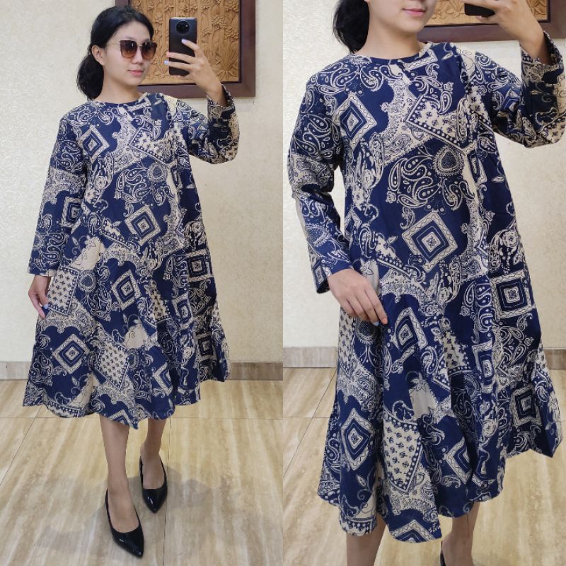 Tunik Terbaru Katun Linen Premium  Jumbo Terlaris