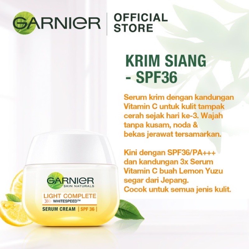 GARNIER LIGHT COMPLETE DAY CREAM WHITE SPEED SERUM