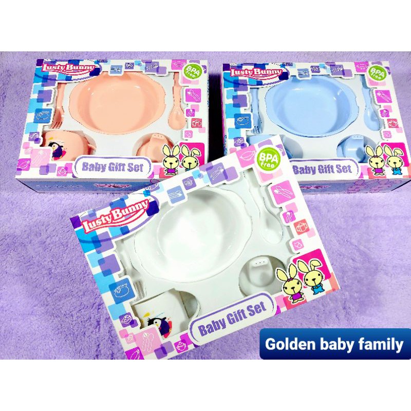 LUSTY BUNNY FEEDING SET ISI 5 LB1406 / PERALATAN MAKAN BAYI