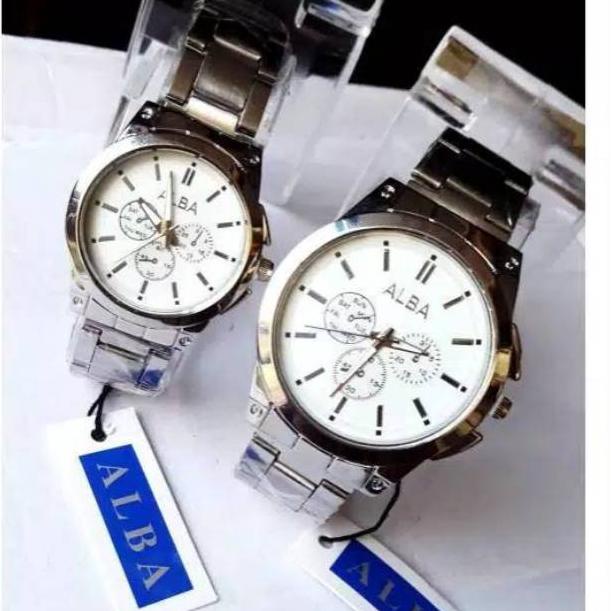 [LI.19No21ˣ] JAM TANGAN ALBA COUPLE SUDAH SEPASANG VARIASI CRONO