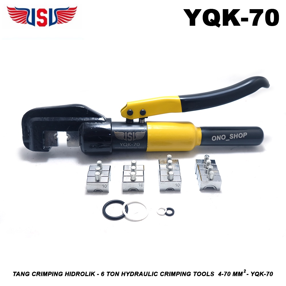 Tang Crimping Hidrolik - 6 Ton Hydraulic Crimping 4-70 mm - YQK-70