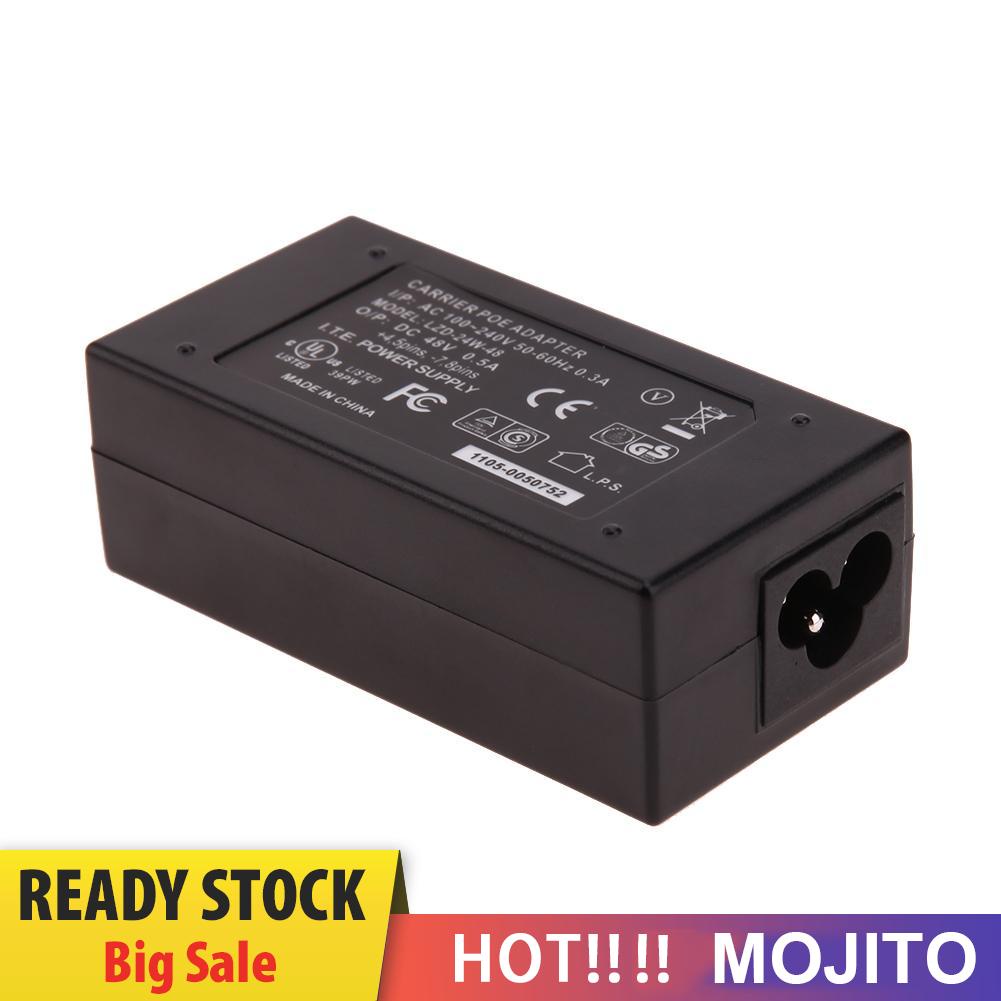 MOJITO 48V 0.5A 24W Desktop POE Power Injector Ethernet Adapter Surveillance CCTV