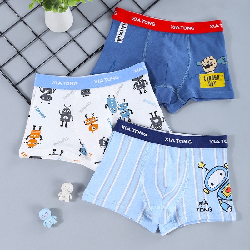 SET CELANA DALAM / UNDERWEAR BOXER / SEGI EMPAT ANAK LAKI LAKI PER BOX ISI 3 PCS