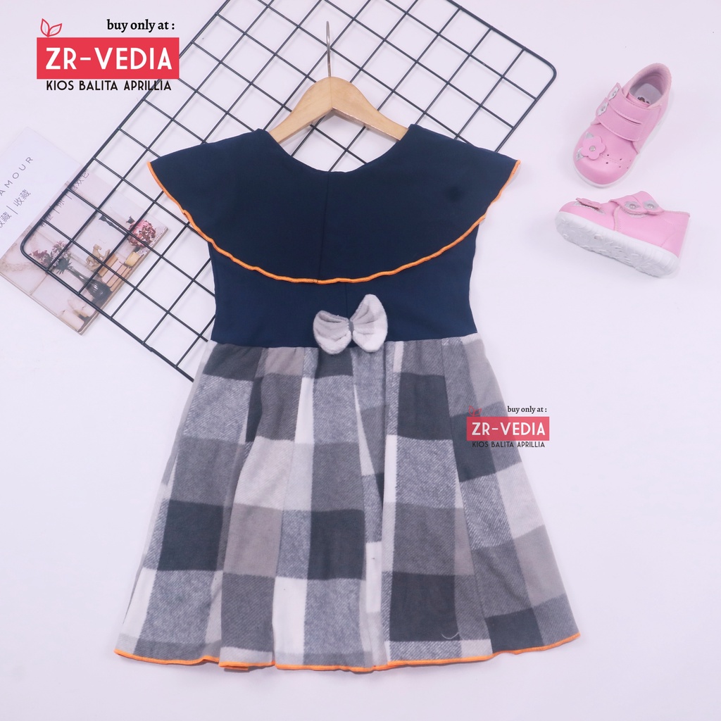 (BLUDRU FLANEL) Dress Cantika uk 4-5 Tahun / Baju Anak Perempuan Harian Yukensi Murah Grosir