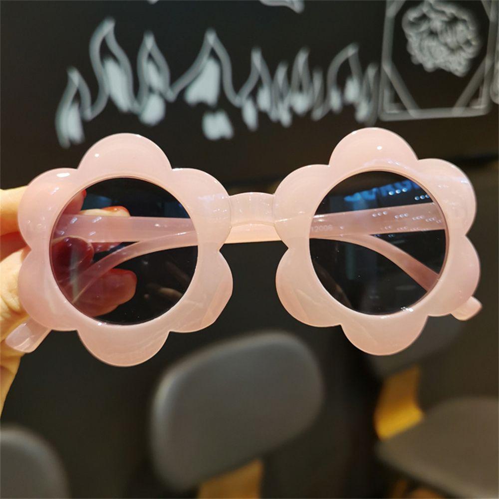 R-flower Anak Kacamata Hitam Warna-Warni Lucu Fashion Perlindungan UV Luar Ruangan Kartun Eyewear Flower