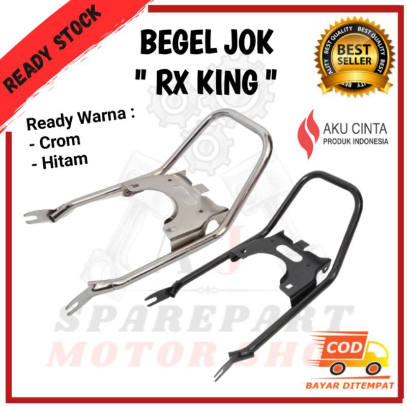 Begel Behel Jok Belakang yamaha RX King RX K Standart Model Ori Crom Hitam Murah