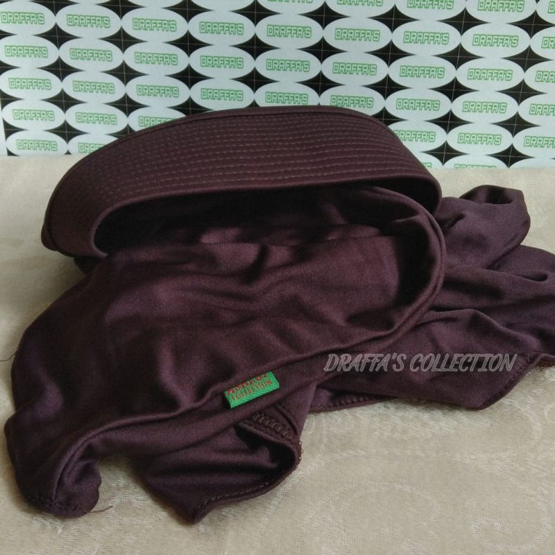 Bergo Sport Polos / Hijab sport/ Kerudung sport ori by. ASRI COLLECTION.-Dark Coklat (Sport)