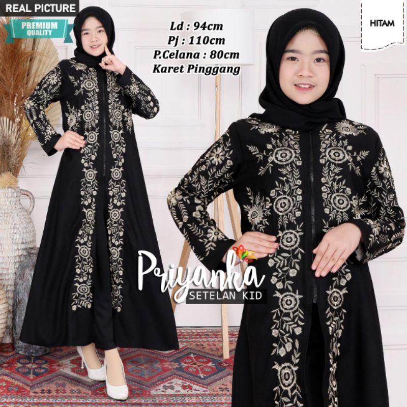 SETELAN BAJU GAMIS ANAK PEREMPUAN UMUR 10 11 12 TAHUN MURAH UNTUK LEBARAN STELAN GAMIS MUSLIM ANAK P
