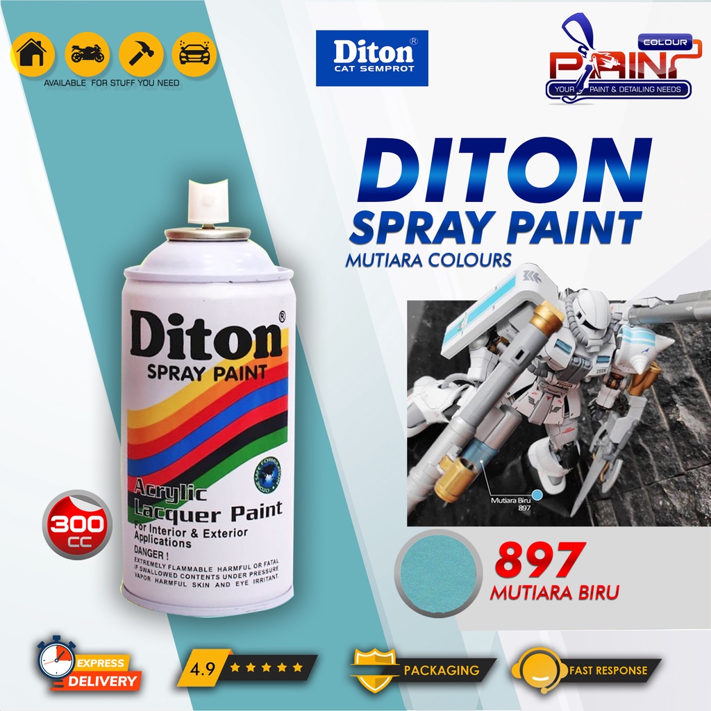 Diton 897 Mutiara Biru Cat Semprot/Pylox/Samurai Motor/Helm/Gundam