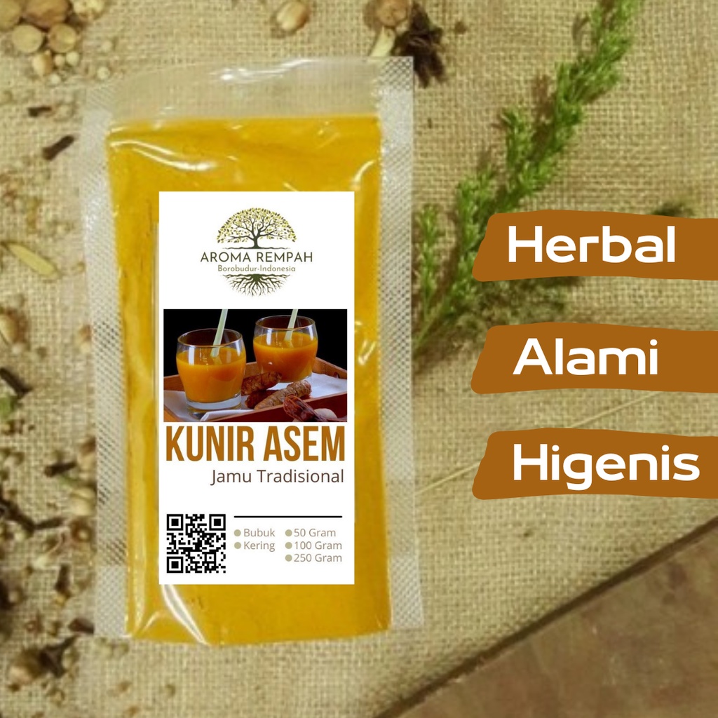 

KUNYIT ASAM BUBUK KUNIR ASEM INSTAN + GULA HERBAL WEDANG REMPAH TRADISIONAL