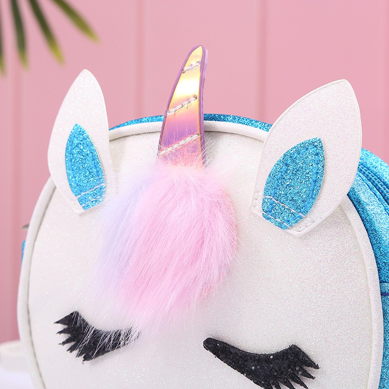 Tas selempang Glitter pom TU048 sling bag anak perempuan