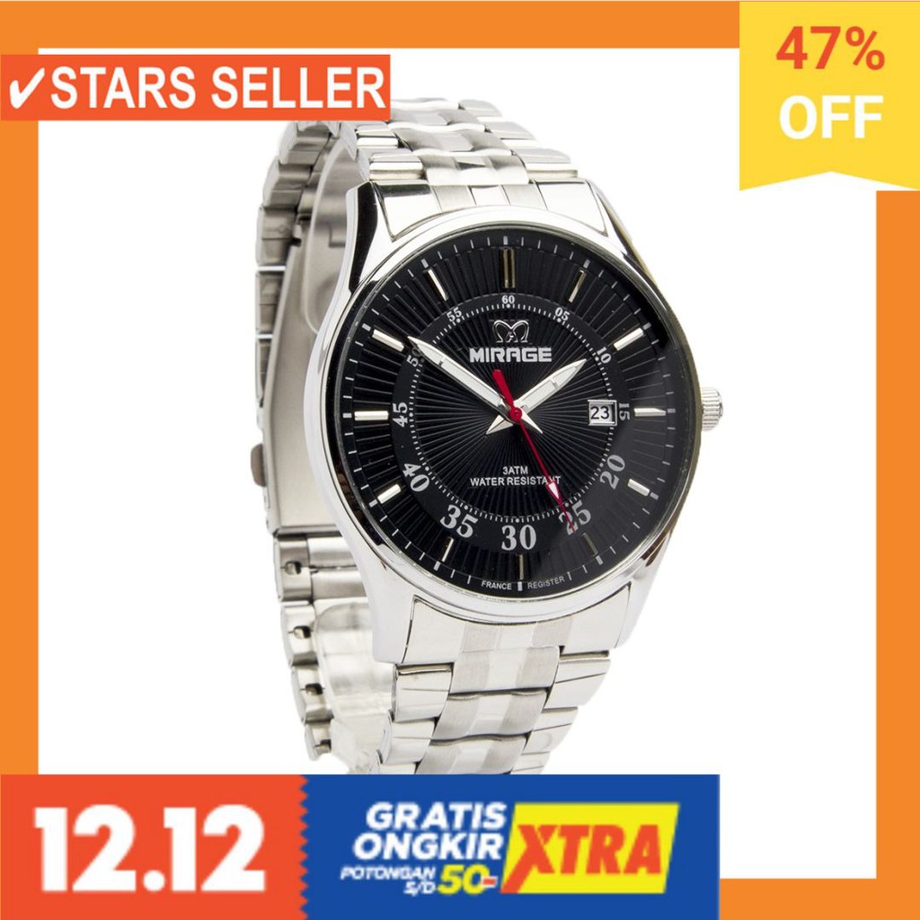 JAM TANGAN GROSIR MURAH LELAKI ANTI KARAT AIR LAKI / Jam Tangan cowok mirage original rantai