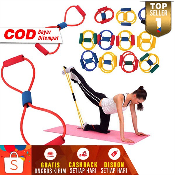 Tali Stretching Fitness Power Resistance Peralatan Olahraga Belt Senam Yoga Alat Streching Fitnes