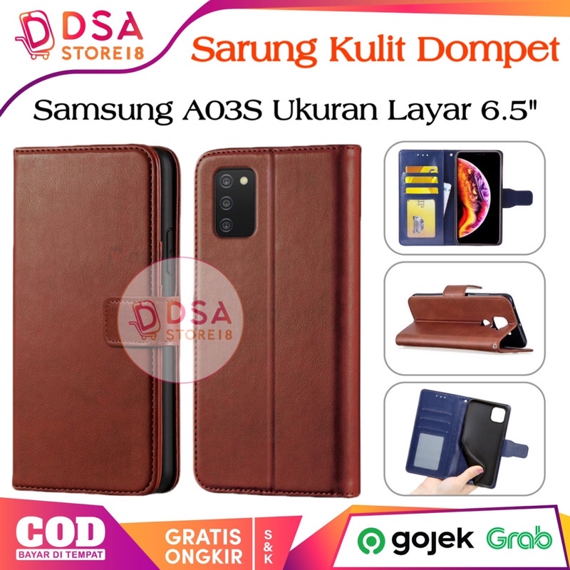 Case Samsung A03S / Casing Samsung A03S / Leather Case Flip Cover Wallet Dompet Hp Casing Kulit