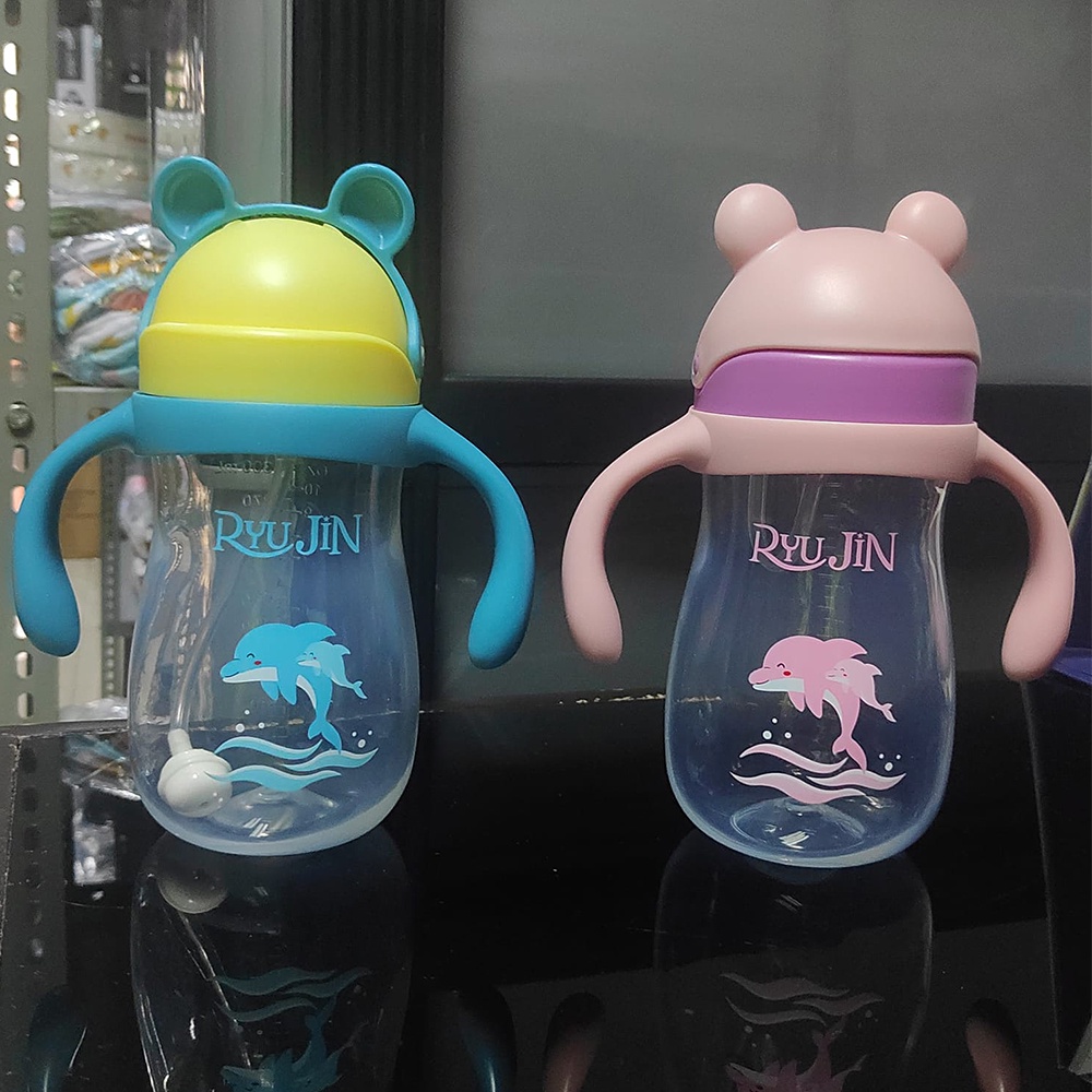 Ryujin Baby Training Cup with Straw 300ml RJ009 Botol Minum Bayi Anti Tumpah BPA Free