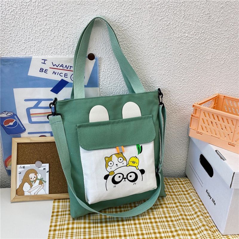 Totebag korean style kekinian kuping panda