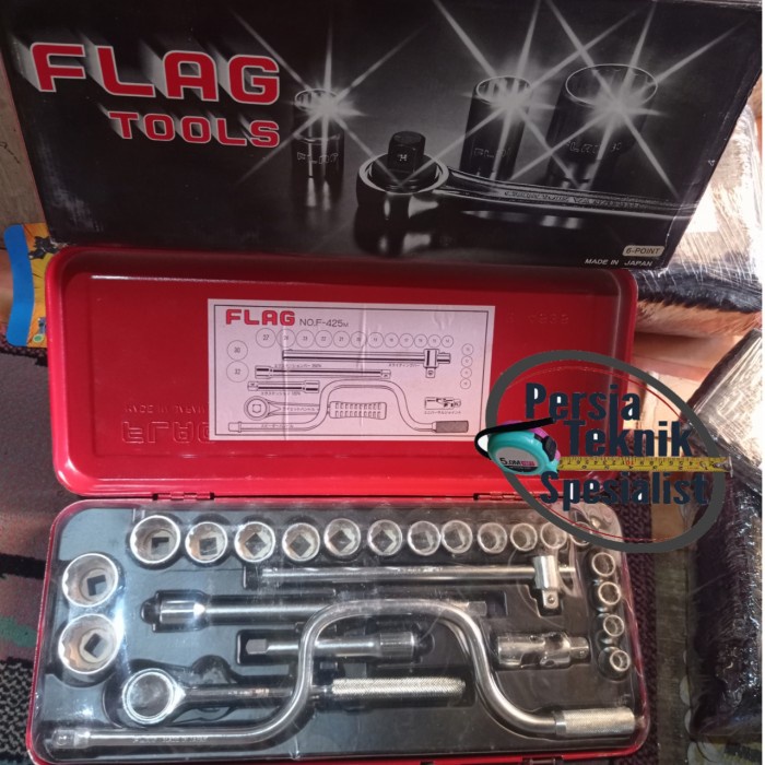 TST | Kunci Sock set FLAG 12 Point - 1/2 inc type metric