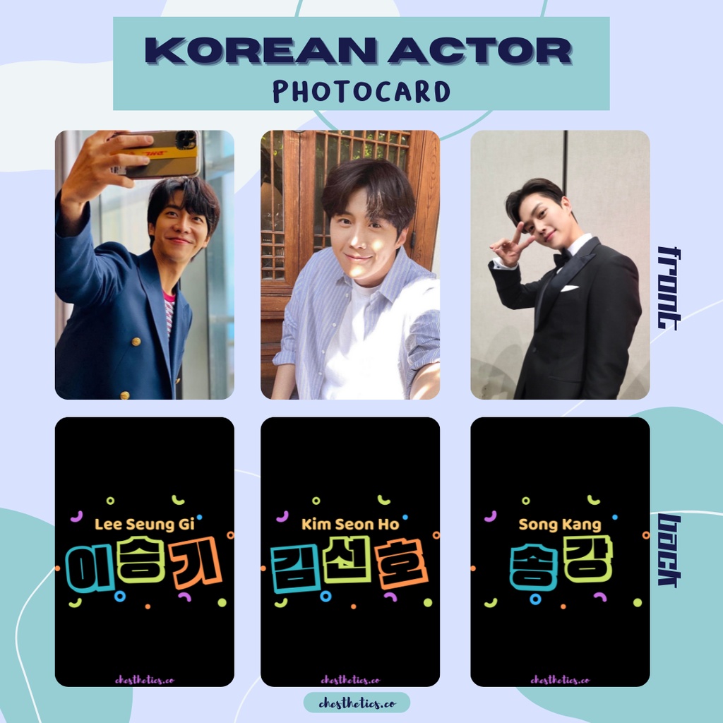 [CUSTOM] Aktor Korea K-Drama Photocard Song Kang Cha Eunwoo Chae Jonghyeop Park Bogum Song Joongki J