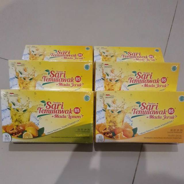 

Sari Temulawak 85 instant +MADU LEMON / MADU JERUK ( 10 sachets / box ).