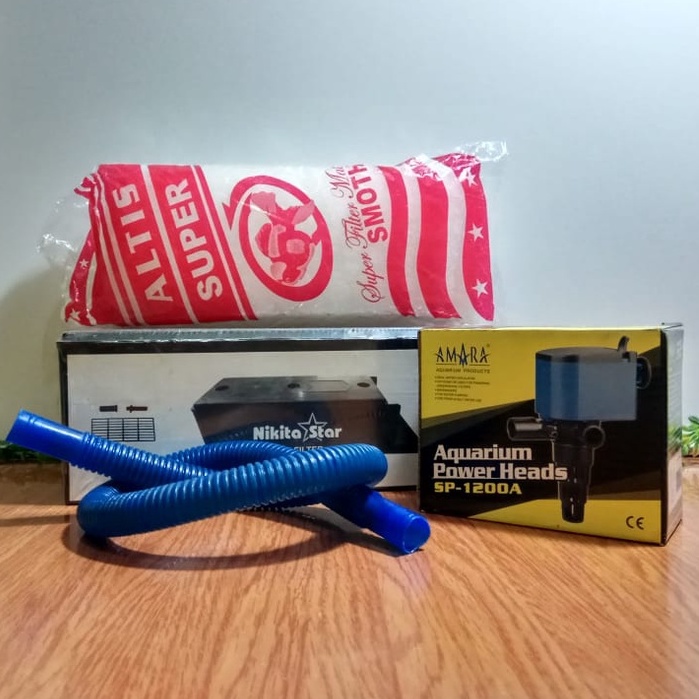 POMPA CELUP AQUARIUM/PAKET POMPA AIR AQUARIUM LENGKAP/BUSA FILTER