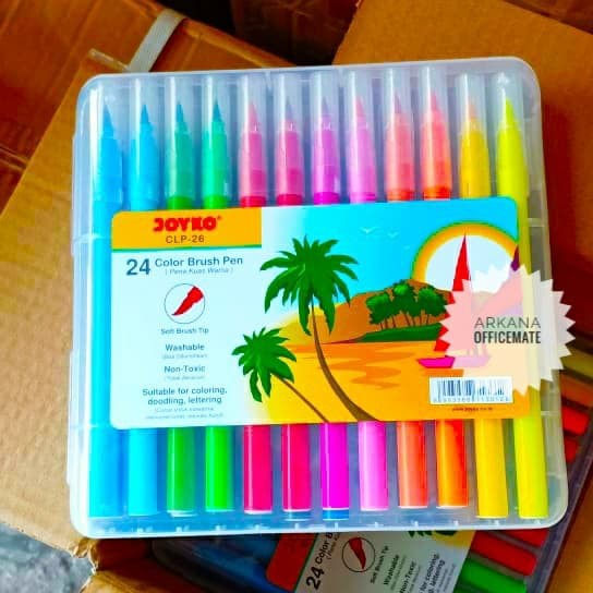 

Kuas Pena Warna 24 Sett Color Brush Pen Joyko