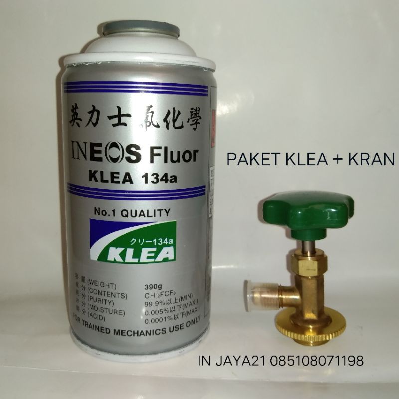 IN JAYA21 SET FREON KALENG KLEA R134A + KRAN 339